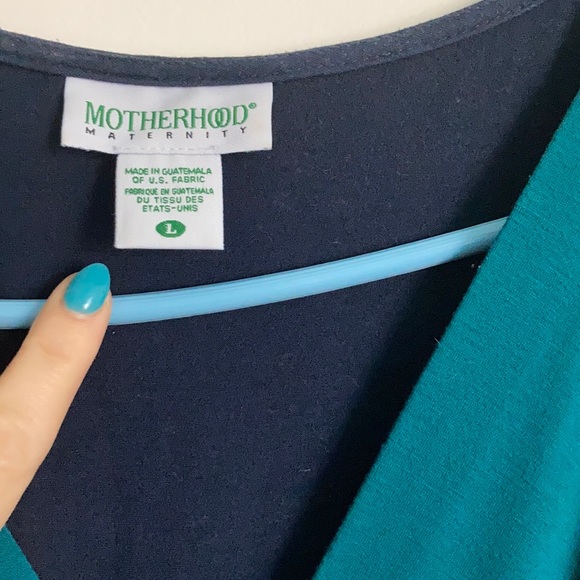 Motherhood Maternity Colorblock Knit Dress - Picture 2 of 4